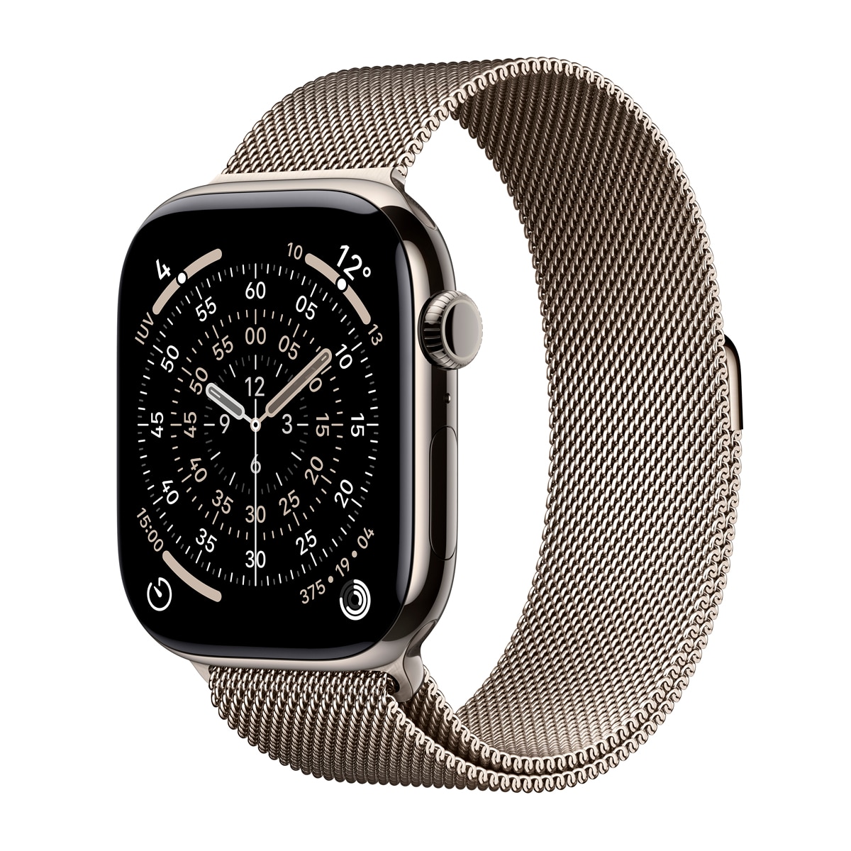 Apple - Apple Watch Series 11 GPS + Cellular 46mm Titanio natural con Correa Milanese Loop Natural (S/M).