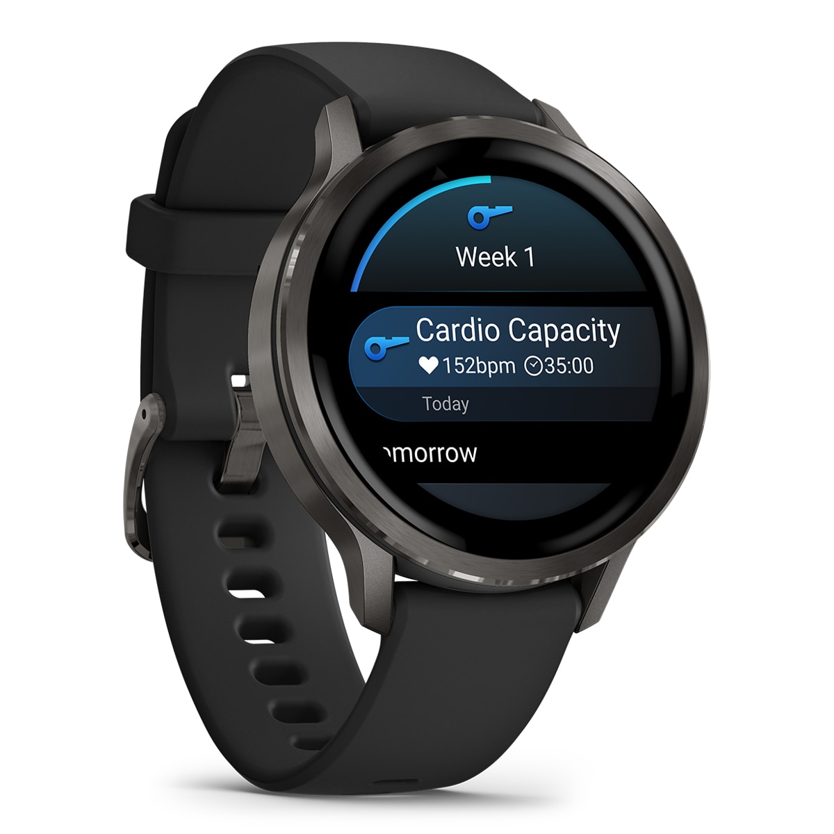 Garmin - Garmin Venu 4 (41mm) Bisel negro con correa de silicona negra Smartwatch.