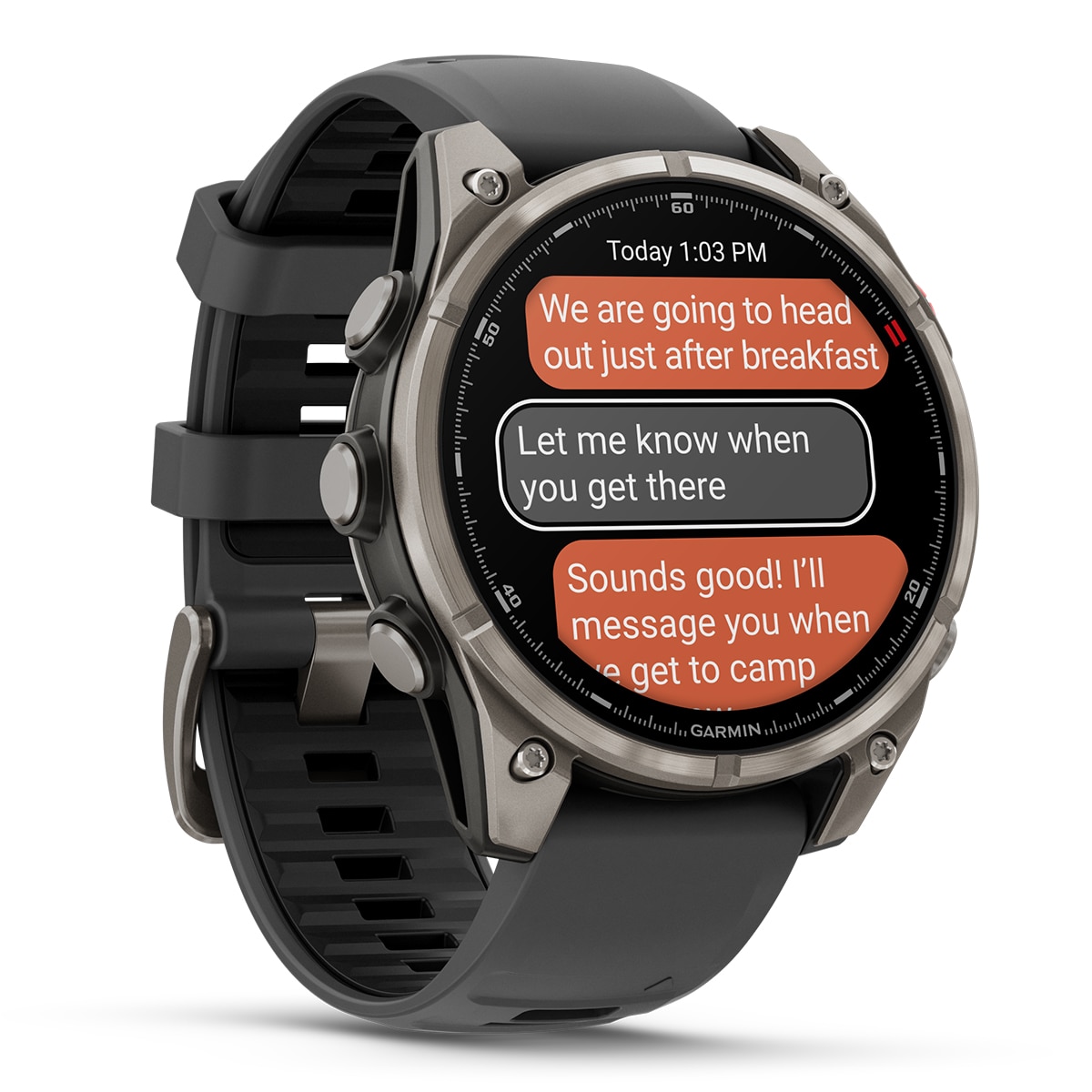 Garmin - Garmn Fénix 8 Pro, 47mm, cristal Zafiro, Gris Titanio con correa de Silicona Negra Smartwatch.