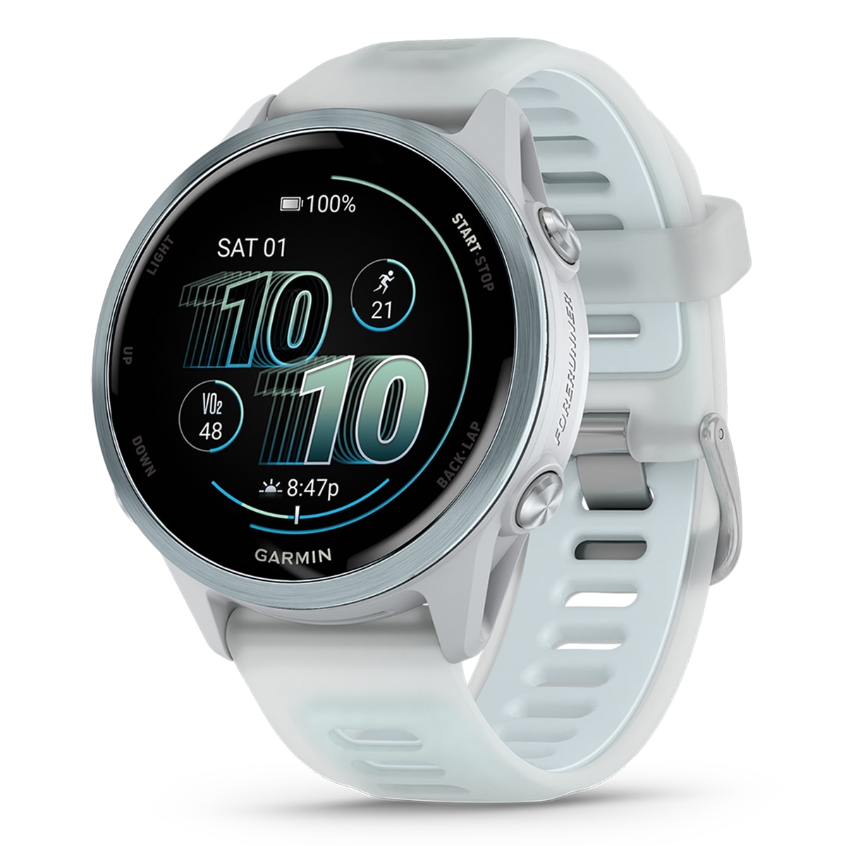 Garmin - Reloj smartwatch unisex Forerunner 570 42mm Blanco/Azul Garmin.