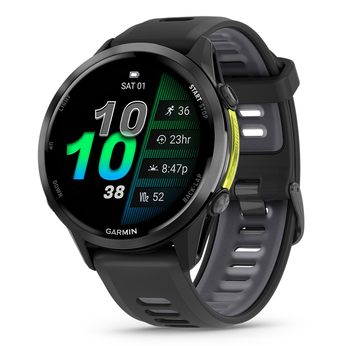 Garmin - Reloj smartwatch unisex Forerunner® 970 Negro/Amarillo Garmin.