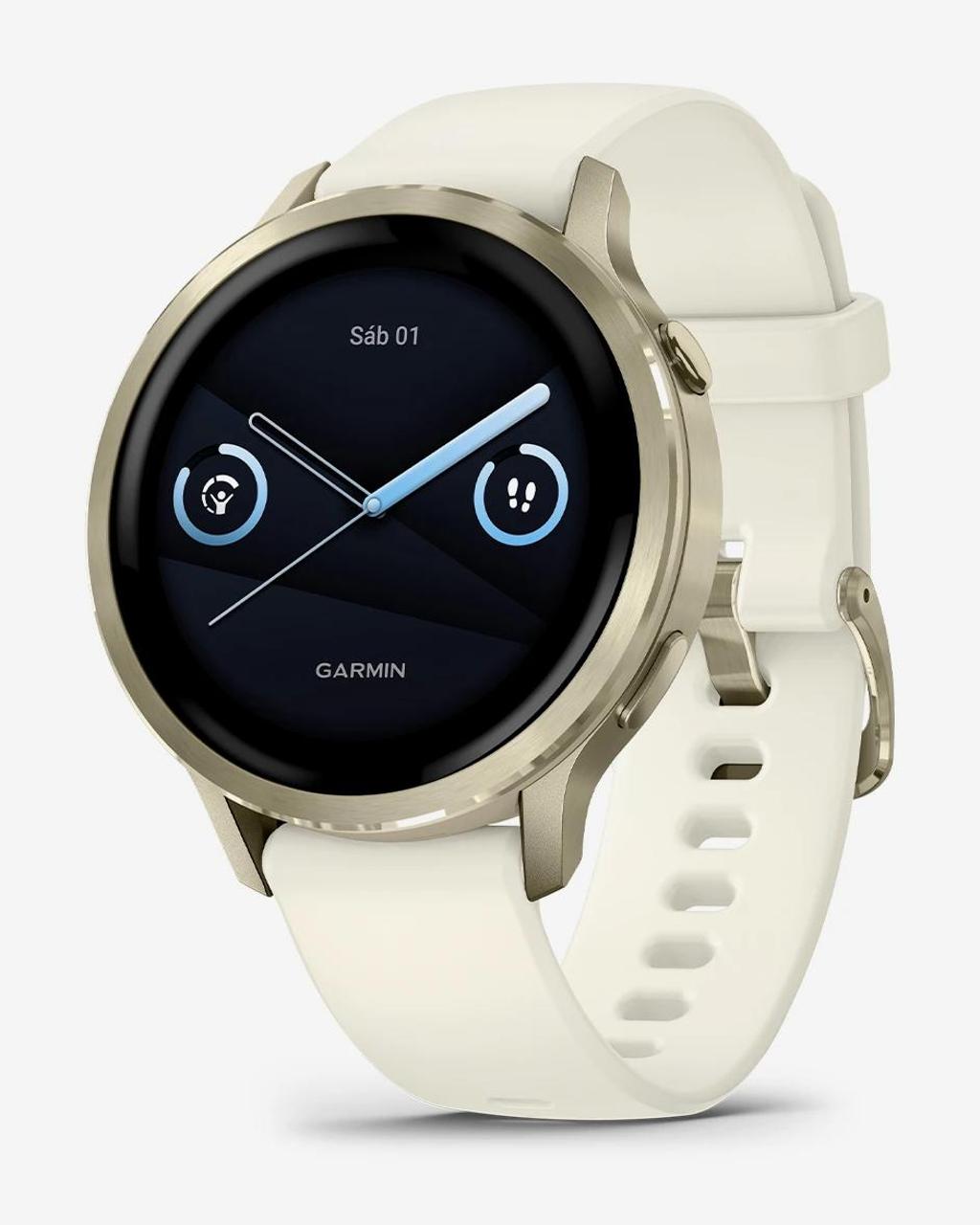 Garmin Venu 4 - 41 mm dorado correa blanco