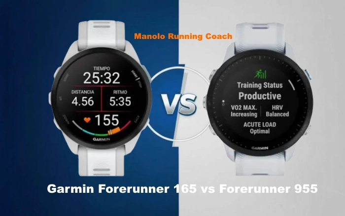 Comparamos Garmin Forerunner 165 vs Garmin Forerunner 955