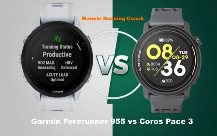 Comparamos Garmin Forerunner 955 vs Coros Pace 3