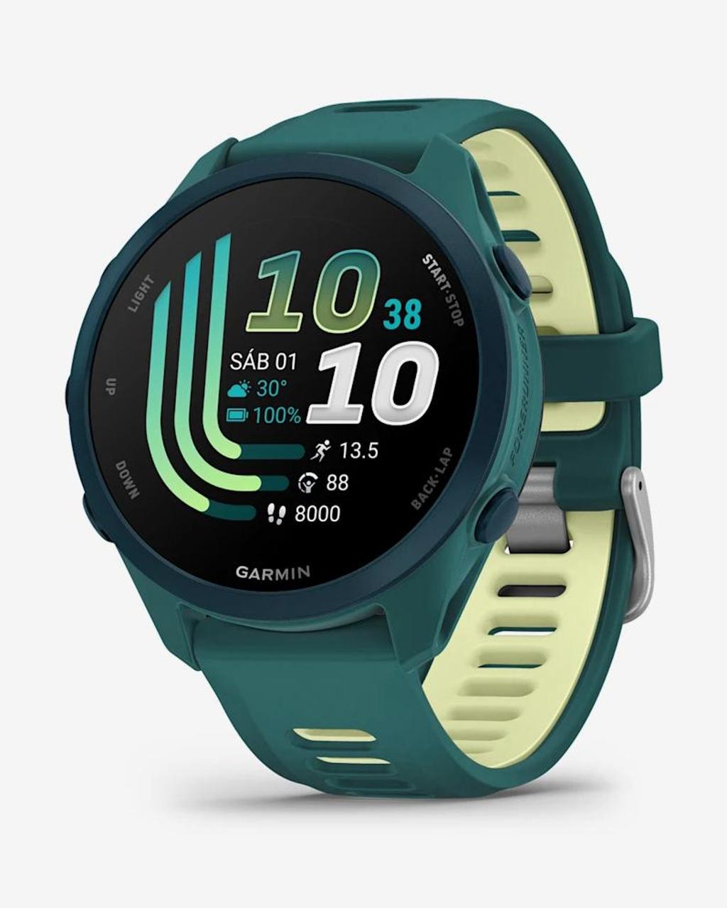 Garmin Forerunner 170 Music verde azulado correa verde azulado amarillo