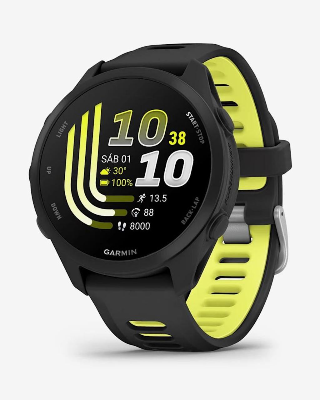 Garmin Forerunner 170 negro correa negro amarillo