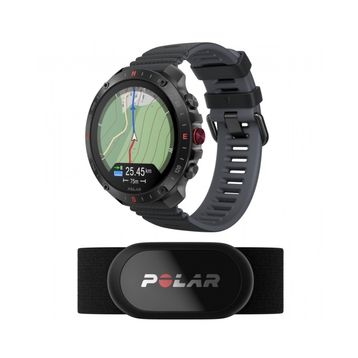 Reloj Polar Grit X2 Pro Negro + Sensor Frecuencia Cardíaca Polar H10