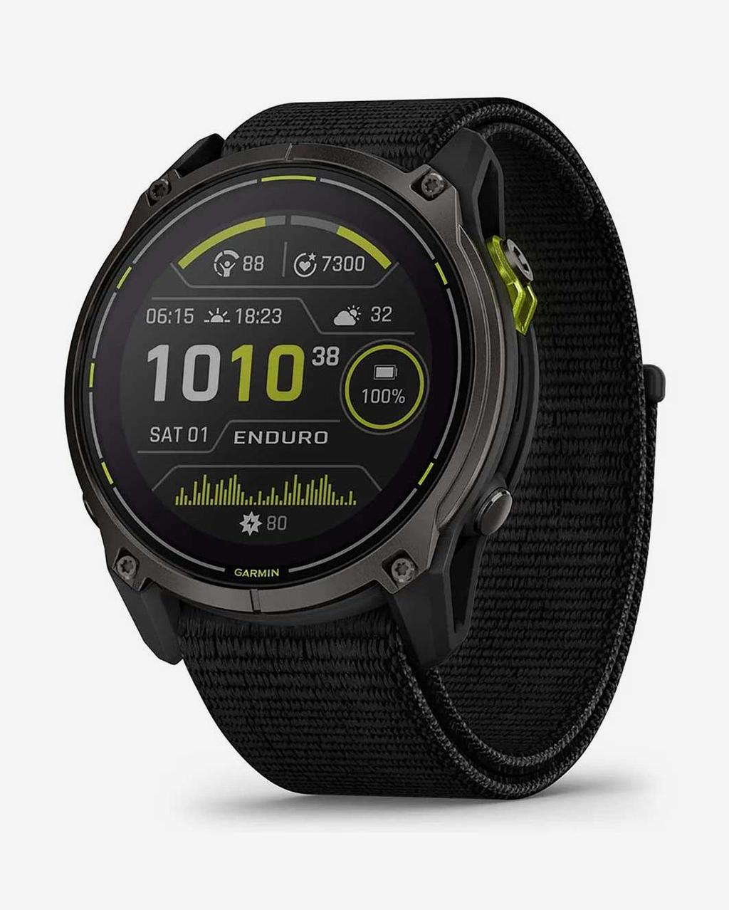 Garmin Enduro 3 Zafiro Solar 51 mm Titanio gris carbón correa negro
