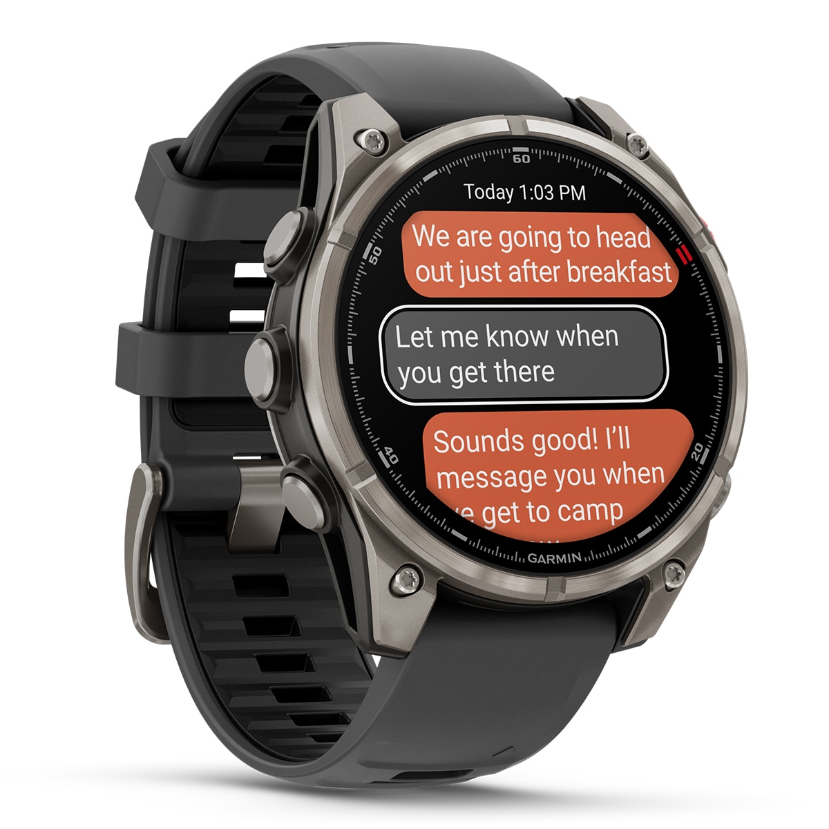 Garmin - Garmn Fénix 8 Pro, 51mm, cristal Zafiro, Gris Titanio con correa de Silicona Negra Smartwatch.