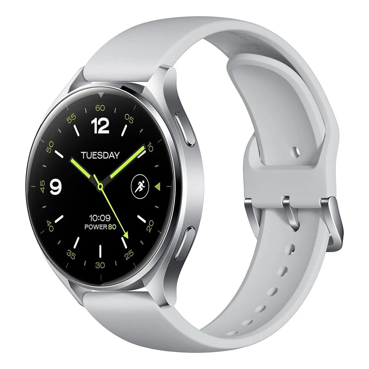 XIAOMI - Xiaomi Watch 2 Caja plata y correa gris claro Smartwatch.